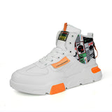 Men's Shoes Casual Lightweight Tenis Walking Sneakers Breathable masculino Zapatillas Hombre Mart Lion White orange 39 