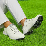 Men's Golf Shoes Waterproof Golf Sneakers Outdoor Golfing Spikes Shoes Jogging Walking Mart Lion   