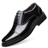 Split Leather Shoes Rubber Sole Men's Office Dress Lether MartLion black lacing 36 CHINA