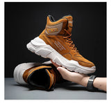  Autumn Winter Orange High Top Shoes Men's Sneakers Couple Hip Hop Keep Warm Chunky MartLion - Mart Lion