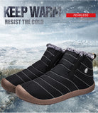 Men's Boots Lightweight Winter Shoes Snow Waterproof Winter Footwear  Slip On Unisex Ankle Winter MartLion   