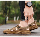 Summer Men's Sandals Breathable Shoes Beach Outdoor Casual Roman Slippers Mart Lion   