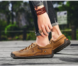 Men's Casual Shoes Leather Loafers Flat Handmade Breathable Moccasins Designer Style Walking Sneakers Mart Lion   