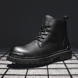 Off-Bound Autumn Men's Ankle Boots Tooling Desert British Punk Lace-up Casual Motorcycle High-cut Shoes Mart Lion   