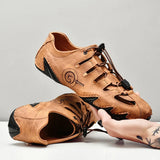 Classic Men's Sandals Soft Breathable Leather Non-slip Shoes Leisure Hiking Beach MartLion   