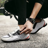 Couple Cycling Shoes Men's Road Bicycle Women Outdoor Sneakers Breathable Self-locking Unlocking Bike Mart Lion   