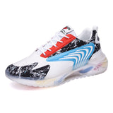 Harajuku Soft Leisure Mesh Men's Outdoor Walking Shoes Sport Sneaker Casual Training Zapatillas Mart Lion BXZ2023-White Blue 8 