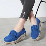 Spring Women Flats Shoes Platform Sneakers Slip On Flats Leather Suede Ladies Loafers Casual loafers MartLion   