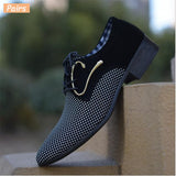 Spring Autumn Men's Casual Shoes Breathable Lace-Up Flats Shoes Wear Dress Mart Lion   