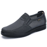 Summer Men's Shoes Mesh Flats Slip-on Leisure Loafers Breathable Outdoor Soft Walking Footwear Mart Lion Grey 38 China