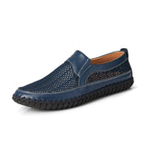 Men's Casual Shoes Summer Style Mesh Flats Loafer Creepers Casual High-End Very Mart Lion Blue 6.5 China