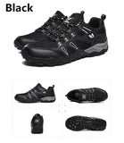 Men's Soft Outdoor Casual Shoes Summer Breathable Mesh Sneakers Light Black Hiking Footwear Running Mart Lion   