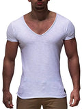 Men's T Shirt Chicken Heart Collar Recreational T-shirt for Short-sleeved Tops MartLion   