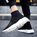 High Top Sock Sneakers Men's Shoes Unisex Basket Flying Weaving Breathable Slip On Trainers Shoes zapatillas mujer Mart Lion   