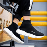 High Top Sock Sneakers Men's Shoes Unisex Basket Flying Weaving Breathable Slip On Trainers Shoes zapatillas mujer Mart Lion   