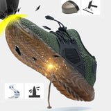 Breathable Men's Safety Shoes Steel Toe  Non-Slip Work Boots Indestructible Puncture-Proof Work Sneakers Mart Lion   