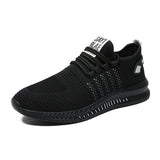 Sneakers Lightweight Men's Casual Shoes Breathable Footwear Lace Up Walking MartLion Black-White 40 
