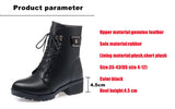 Female Ladies Women Leather Ankle Boots Platform Winter Plush Fur Warm Shoes MartLion