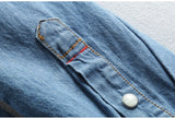 Denim Summer Cotton Shirts for Men Jeans Long Sleeve Shirt  Clothes Chemise Homme MartLion   