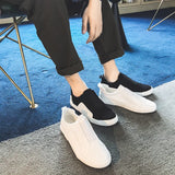 Sneakers Men's Cloth Shoes Causal Flat Cool Street Style Footwear Black White MartLion   