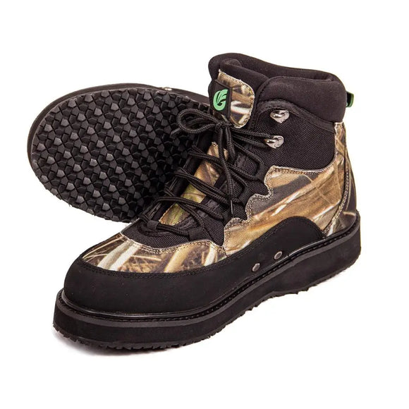 Men’s Fishing Wading Shoes Breathable Boots for Water and Outdoor Sports,Felt sole or Rubber Sole Available MartLion Camo Rubber Sole 44 CHINA