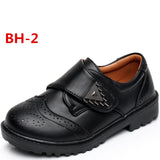 Children leather shoes kids black white school student performance shoes British casual laces soft MartLion   