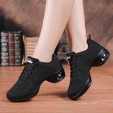 Mesh Dance Shoes Women's Jazz Modern Soft Outsole Dance Shoes Breathable Lightweight Dance Fitness MartLion Black 35 China