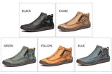 Men's Ankle Boots Handmade Leather Western Classic Motorcycle Outdoor Work Shoes Mart Lion   