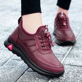 Winter Women's Snow Boots Plush Leather Couple Shoes Light Non-slip Warm Cotton Sneakers Middle-aged Sports Shoes MartLion   