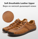 Men's Casual Shoes Leather Loafers Flat Handmade Breathable Moccasins Designer Style Walking Sneakers Mart Lion   