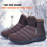 Winter Men's Ankle Snow Boots Waterproof Non Slip Shoes Casual Keep Warm Plush Couple Footwear Chaussure Homme MartLion   