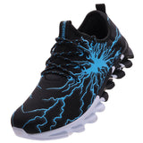Blades Soles Lightning Glue Surface Men's Unisex Casual Shoes with 6 Colors Elasticity Control Non-slip Sneakers Mart Lion black blue 4 