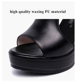 Block Heel Platform Sandals Women Wedding Shoes Summer T Strap High Heels Ladies OL Office MartLion   