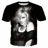 The Queen of Pop Madonna 3D Printed T-shirt Men's Women Casual Harajuku Style Hip Hop Streetwear Oversized Tops Mart Lion Purple M 