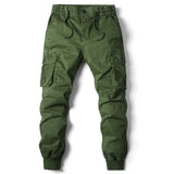 Men Jogging Casual Pants Cotton Full Length Military Men's Streetwear Men's MartLion Olive green 38 CHINA