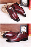 Men's Genuine Leather Shoes Dress Elegant Gentleman Oxford Simple British Style Wedding MartLion   