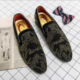 Men's Casual Shoes Suede Leather Moccasins Loafers Flats Rhinestones Mart Lion 29610 38 