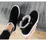 Winter Shoes Men's Boots Lace-up Sneakers Fur Warm Fleeces Snow High Flat Casual Cotton Solid Wear Resistant Anti-skid Mart Lion   
