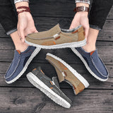 Men's Casual Shoes Breathable Canvas Shoes Loafers Vulcanized Outdoor Walking Sneakers Mart Lion   