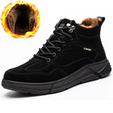 Winter Boots Men's Indestructible Shoes Puncture-Proof Safety Shoes Steel Toe Cap work Sneakers MartLion blackfur 36 