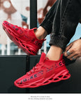 Running Shoes Sneakers Men's Mesh Breathable Lightweight Casual White Tenis Gym Red MartLion   