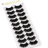 10 pairs natural false eyelashes fake lashes long makeup 3d mink lashes eyelash extension mink eyelashes for beauty MartLion 10 pairs 2026  