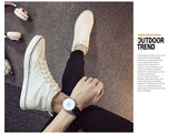 Men's Canvas Shoes Spring Autumn Lace-up High Style Vulcanize Sneakers Flats Mart Lion   