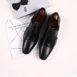 Shoes Loafers Men's Double-Monk-Strap Elegant Slip-On Pria Sepatu Mart Lion   