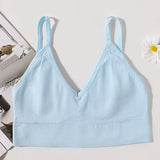 Seamless Bra Sports Bras For Women U-shape Back Crop Tops Female Bralette C Lingerie Brassiere Women MartLion light blue One Size M