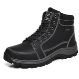 Men's Hiking Boots Trekking Shoes Sneakers Outdoor Nonslip Mountain Climbing Hunting Waterproof Tactical Mart Lion Black 39 