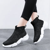 Women Platform Sneakers Casual Shoes Slip On Sock Trainers Plush Lightweight MartLion   