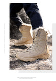 Winter Waterproof Women Men's Boots Snow Warm Non-slip Combat Women's Military Battle Mart Lion   