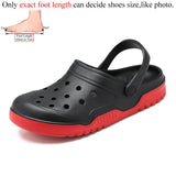 Very Wide Summer Men's Clogs Rubber Beach Sandals Hombre Playa Garden Shoes Cholas MartLion Black 20 