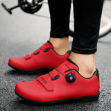 Couple Bicycle Shoes Road No-locking Cycling Women Outdoor Riding Sports Breathable Sneakers Flat Biking Mart Lion   